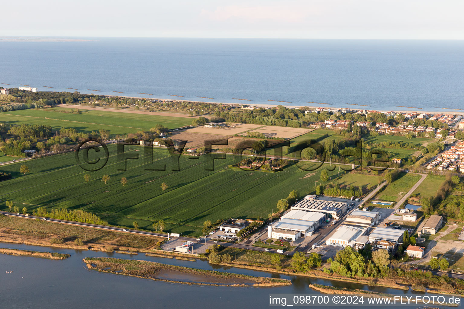 Porto Garibaldi in the state Emilia Romagna, Italy out of the air