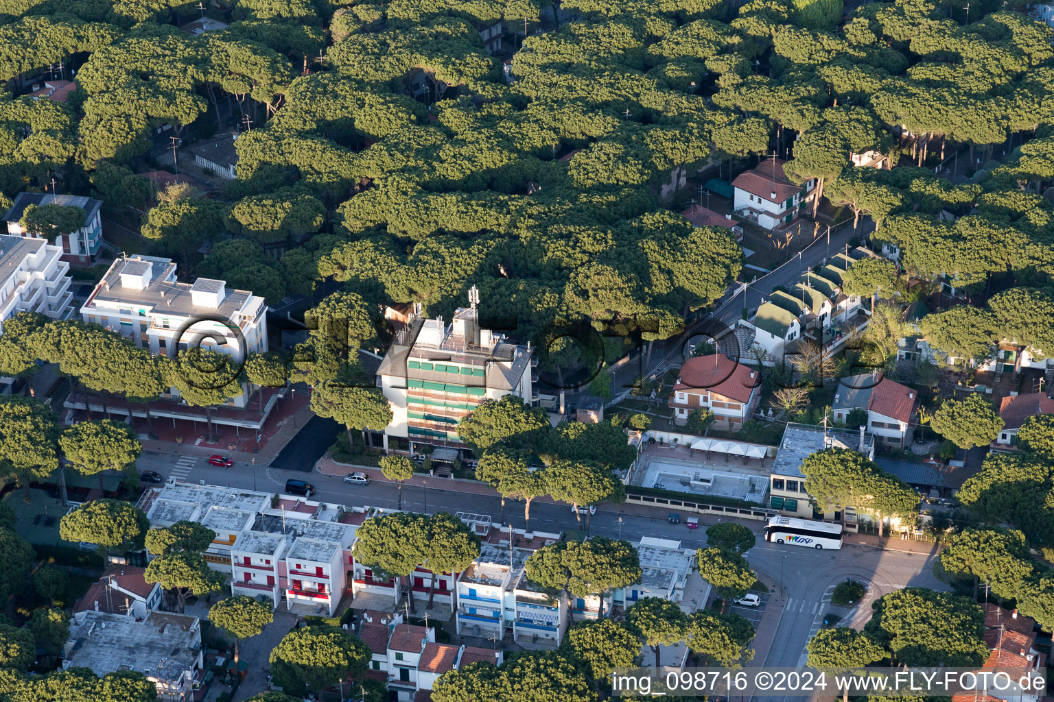 Lido degli Estensi in the state Emilia Romagna, Italy viewn from the air