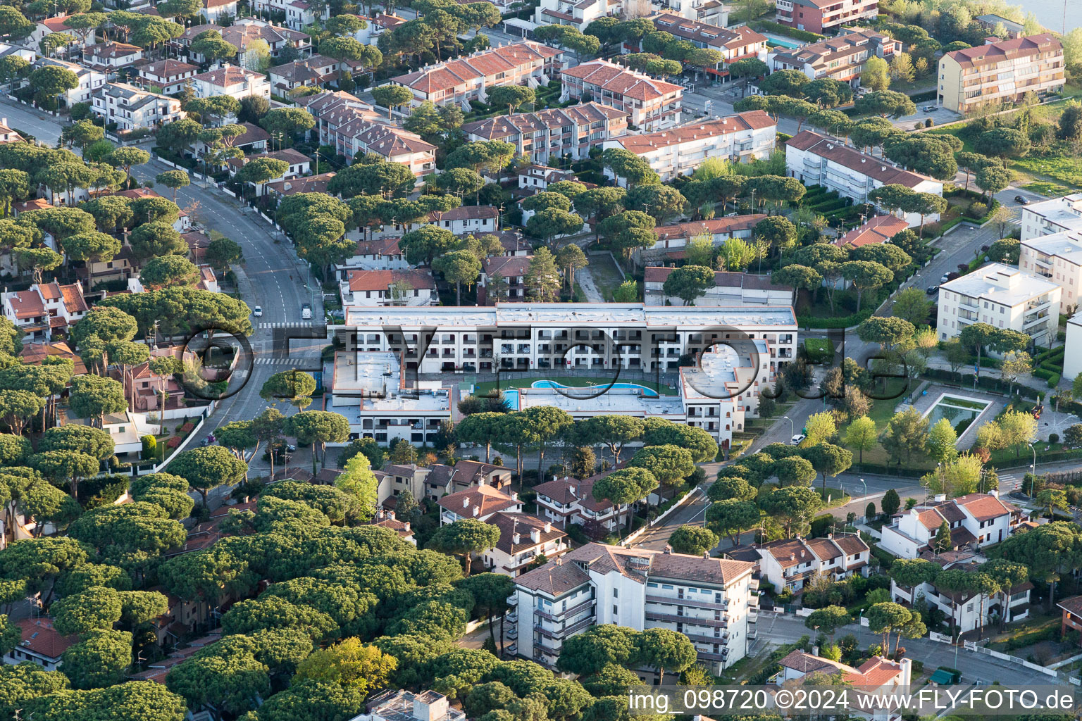 Lido di Spina in the state Emilia Romagna, Italy from above