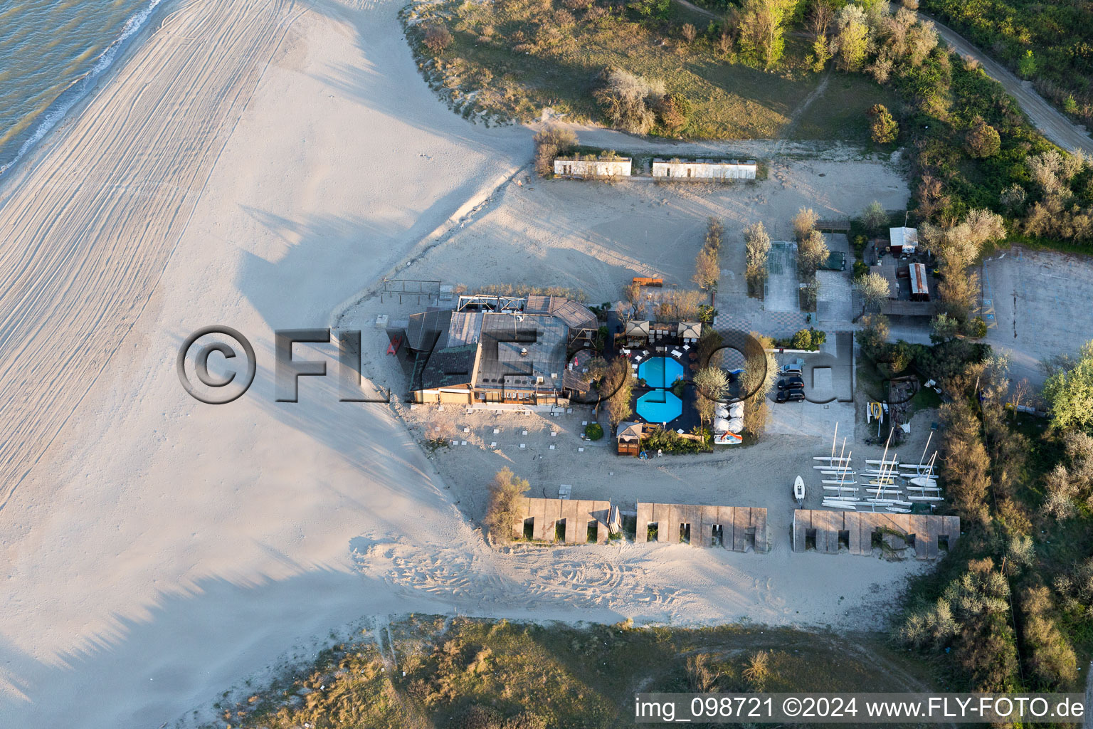 Lido di Spina in the state Emilia Romagna, Italy out of the air