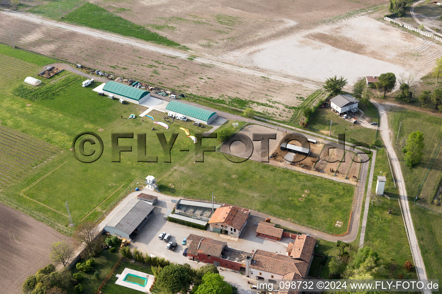 Aerial photograpy of Panellia di Sedegliano in the state Friuli Venezia Giulia, Italy