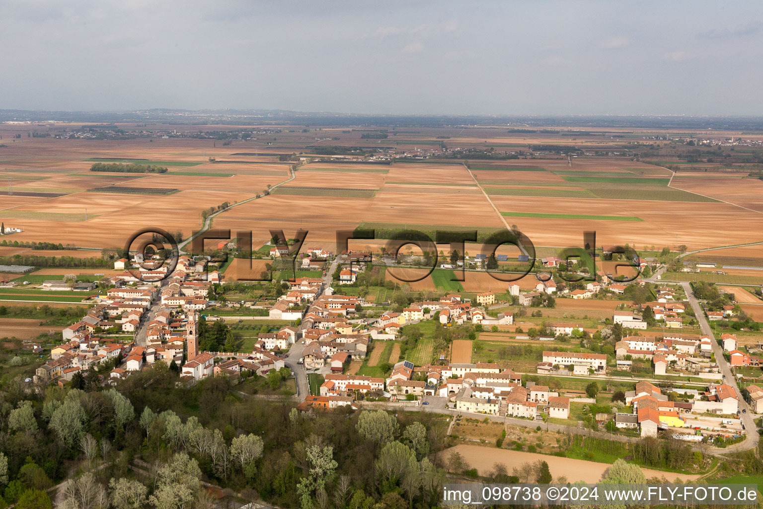 Aerial view of Turrida in the state Friuli Venezia Giulia, Italy