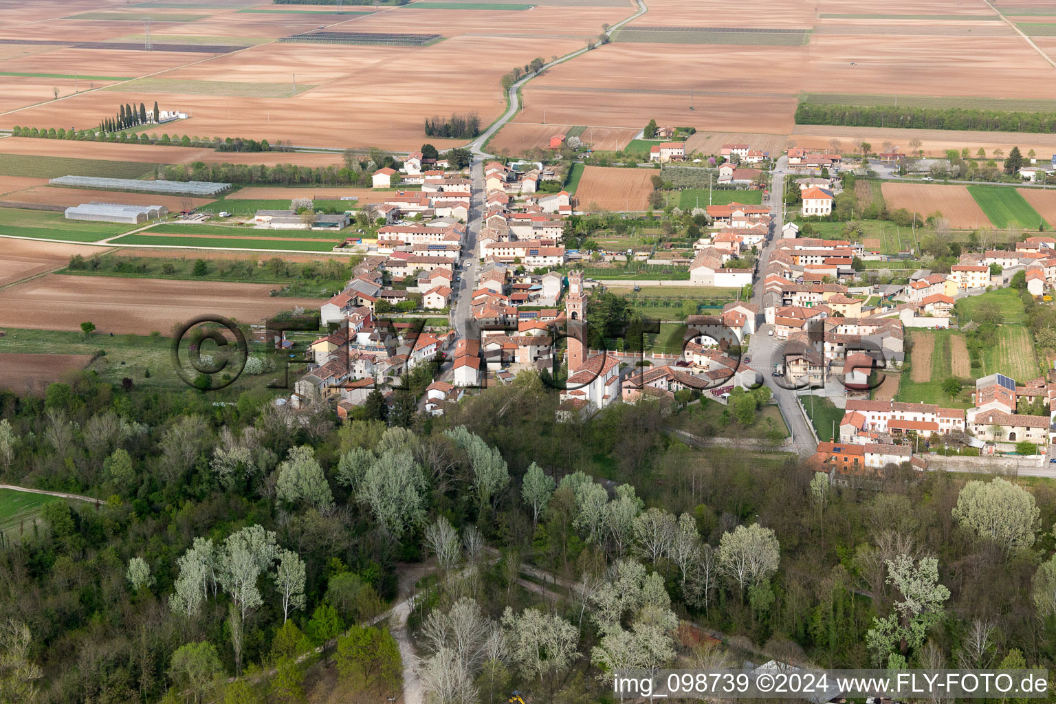 Aerial photograpy of Turrida in the state Friuli Venezia Giulia, Italy