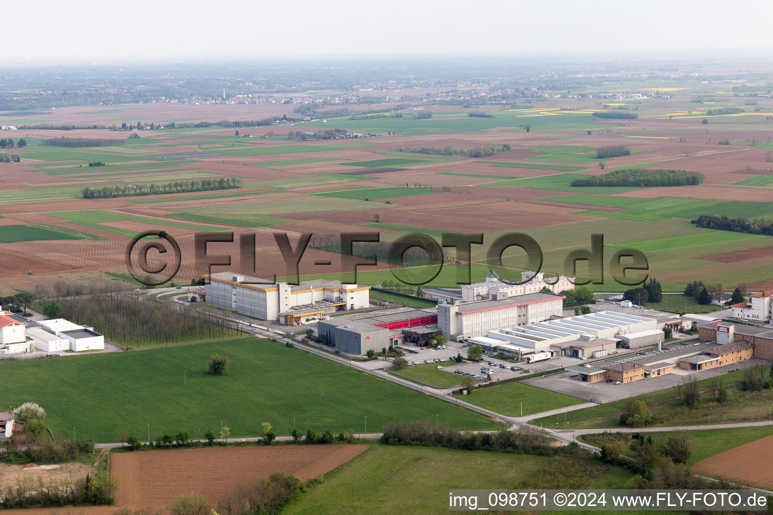 Oblique view of Aonedis di Qua in the state Friuli Venezia Giulia, Italy