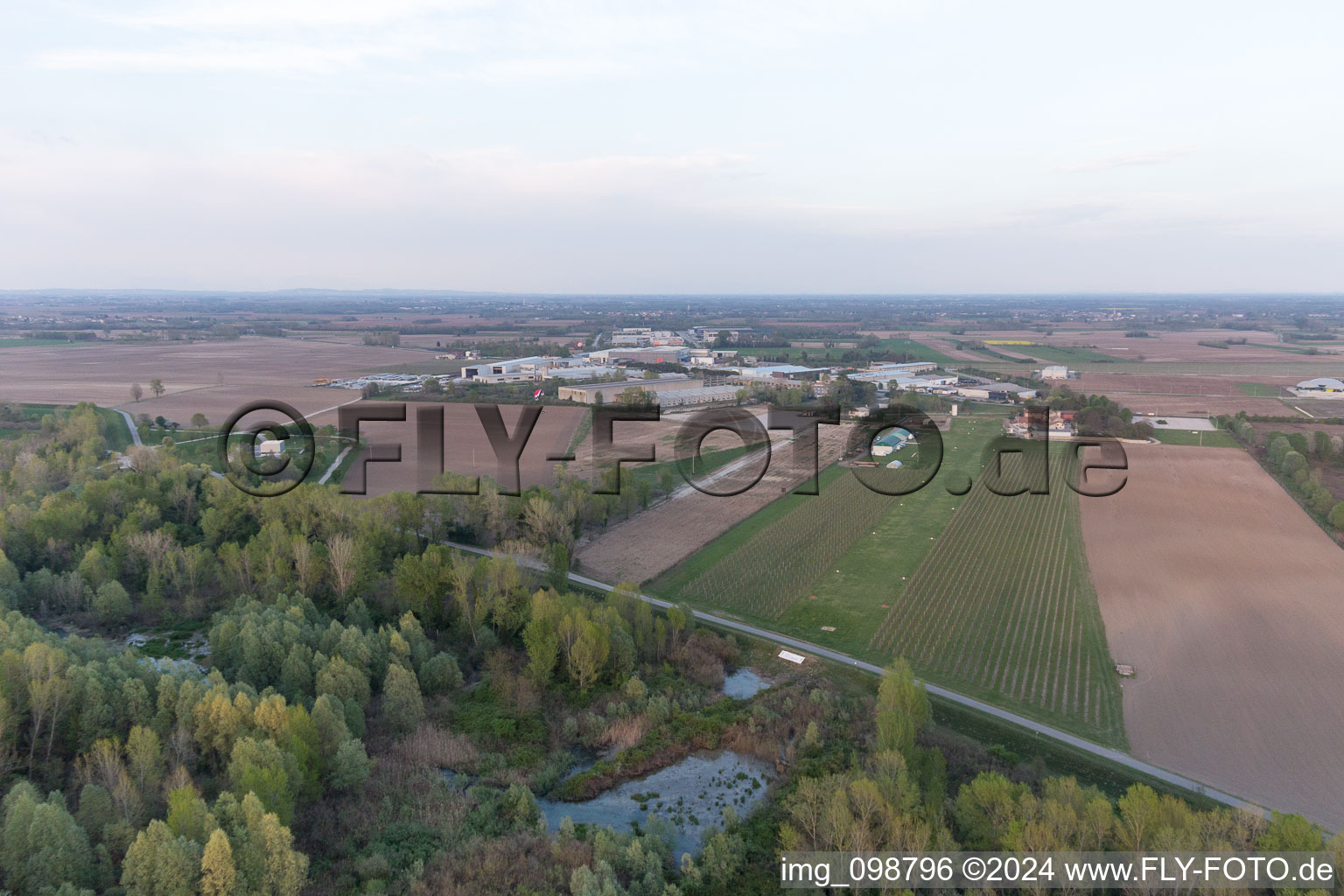 Aerial photograpy of Al Casale in Codroipo in the state Udine, Italy