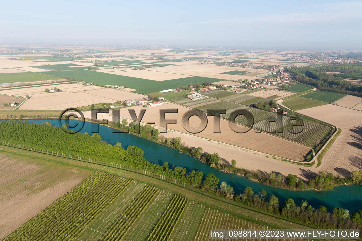 Aerial view of San Filippo in the state Veneto, Italy