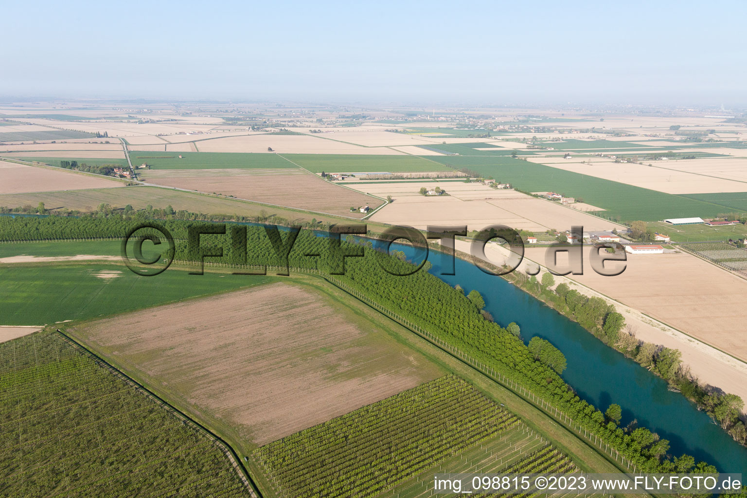 Aerial photograpy of San Filippo in the state Veneto, Italy