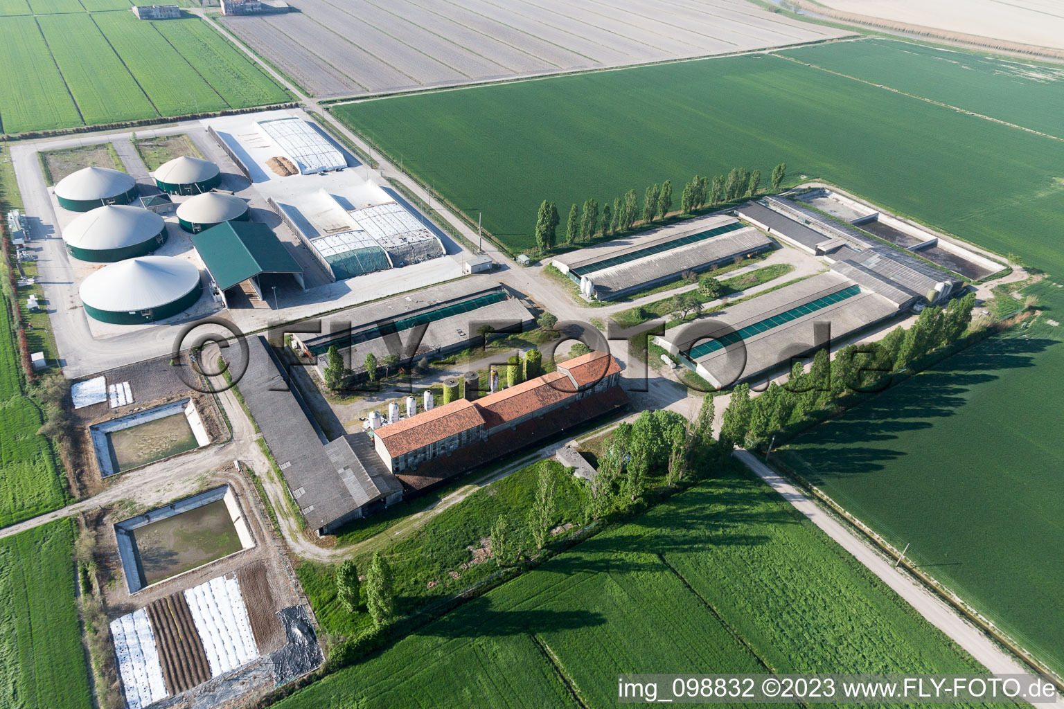 Aerial view of Agenzia Valpelina in the state Veneto, Italy