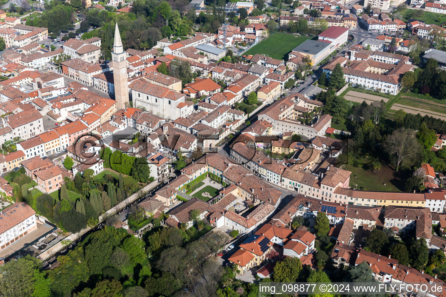 Church building of the cathedral of Duomo di San Vito Al Tagliamento in San Vito al Tagliamento in Friuli-Venezia Giulia, Italy