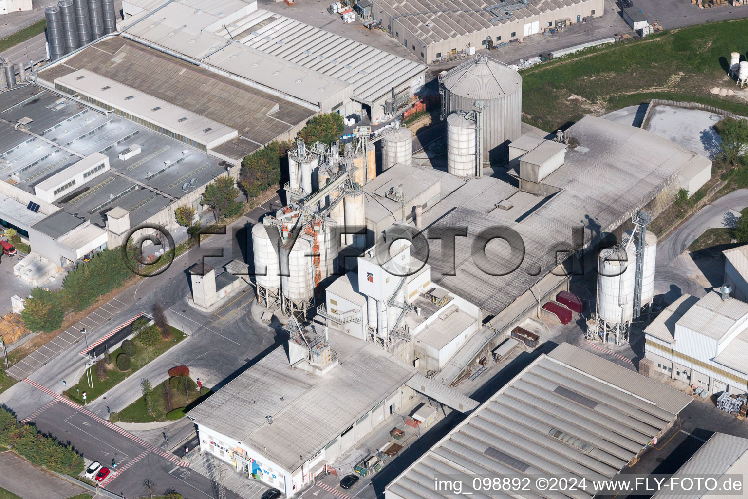 Aerial view of Ponte Rosso in the state Friuli Venezia Giulia, Italy