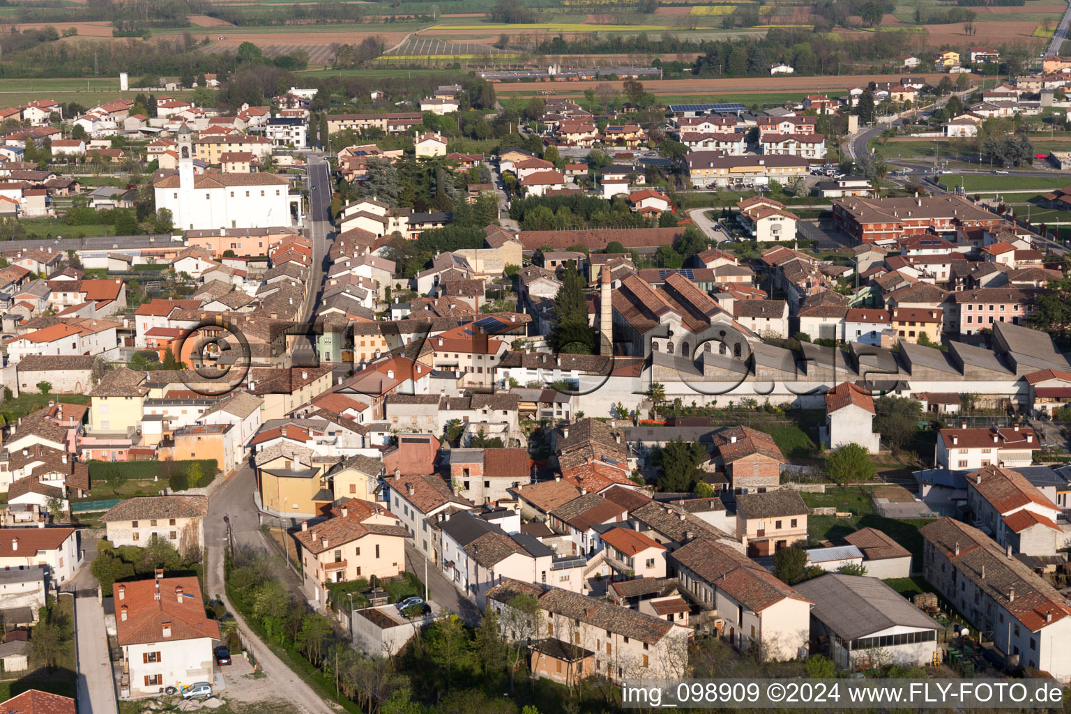 Carpacco in the state Friuli Venezia Giulia, Italy from above