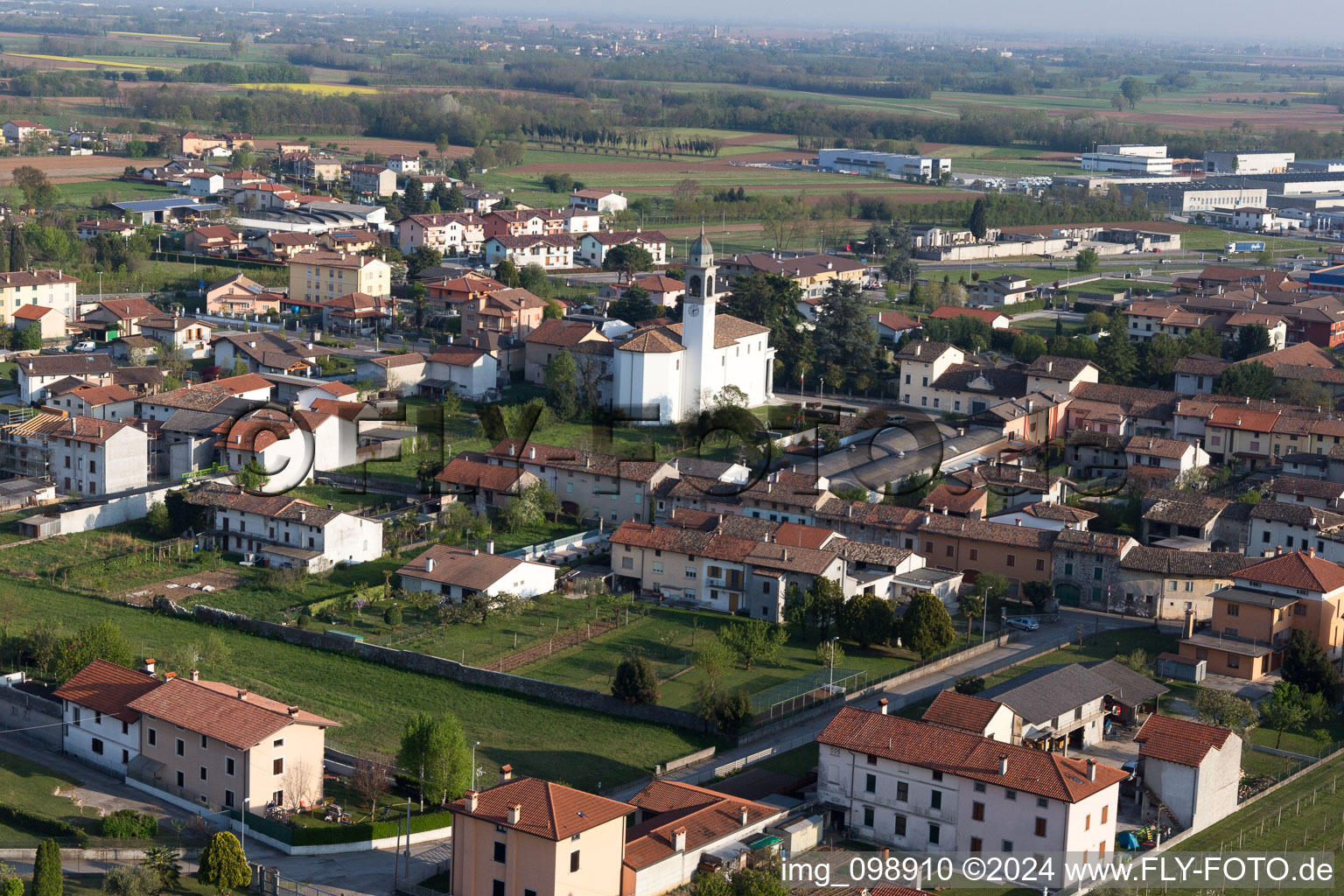 Carpacco in the state Friuli Venezia Giulia, Italy out of the air