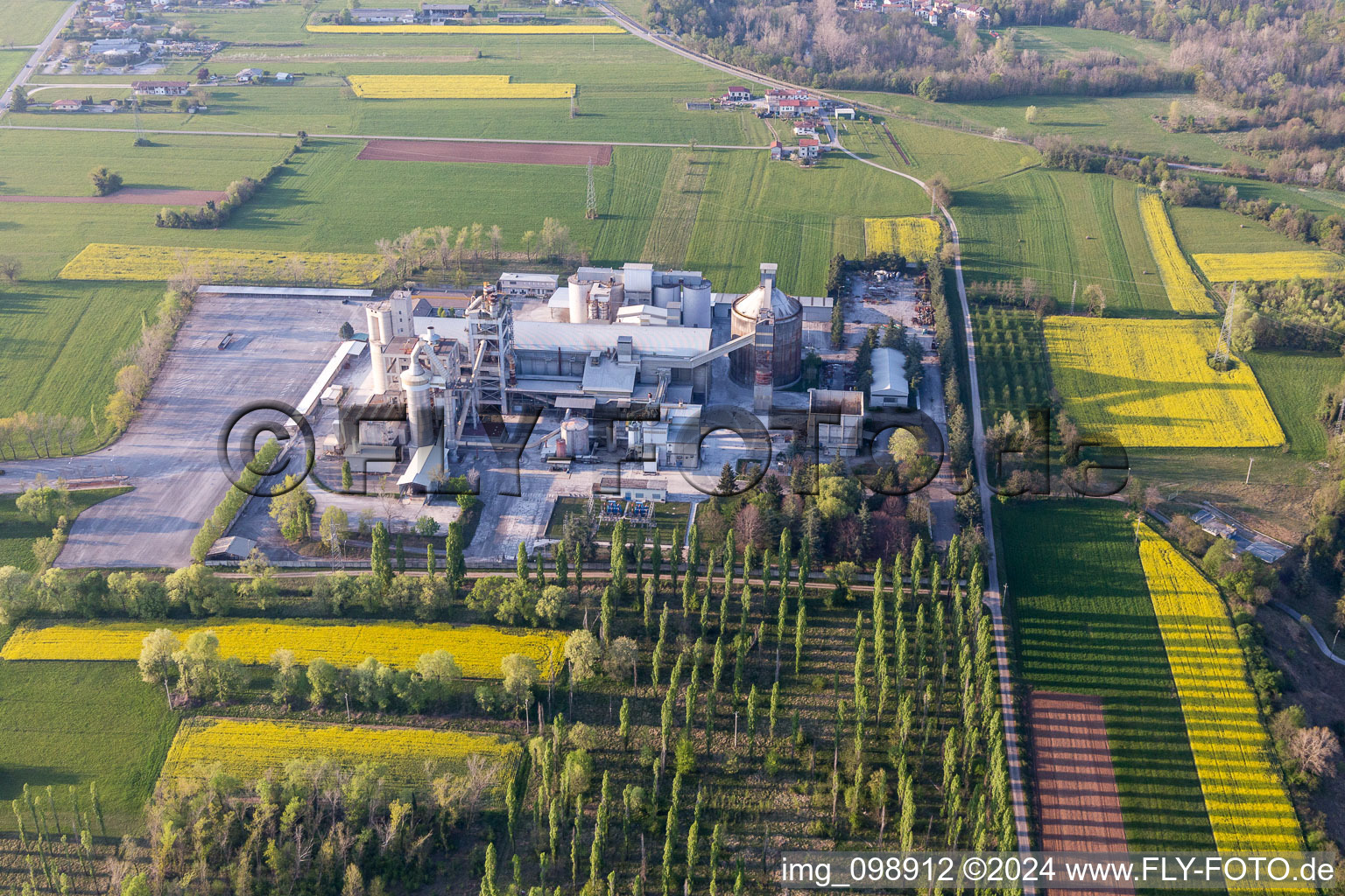 Oblique view of Borgo Ampiano in the state Friuli Venezia Giulia, Italy