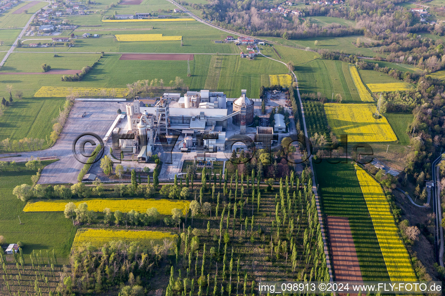 Borgo Ampiano in the state Friuli Venezia Giulia, Italy from above