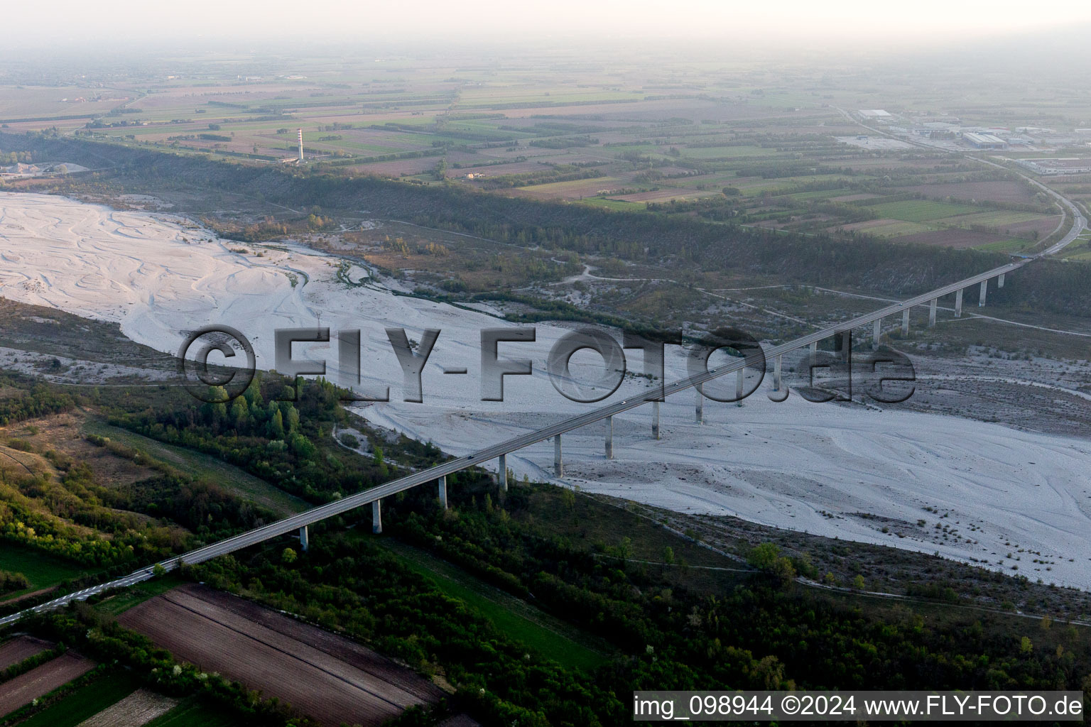 Aerial photograpy of Vajont in the state Pordenone, Italy