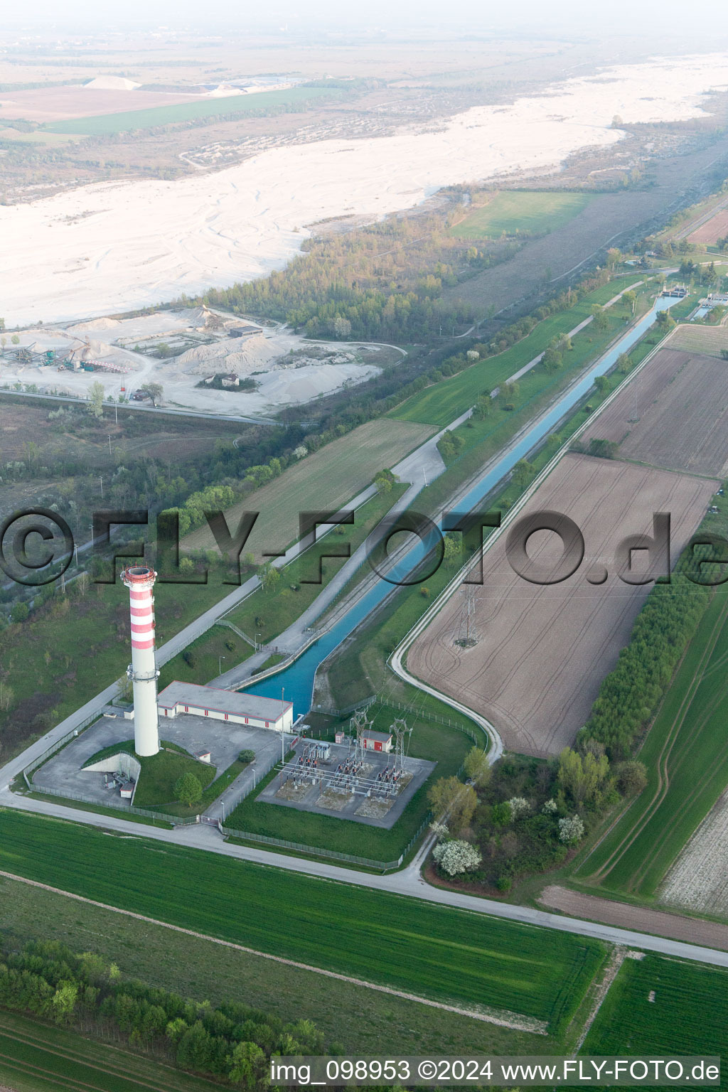 Vajont in the state Pordenone, Italy out of the air