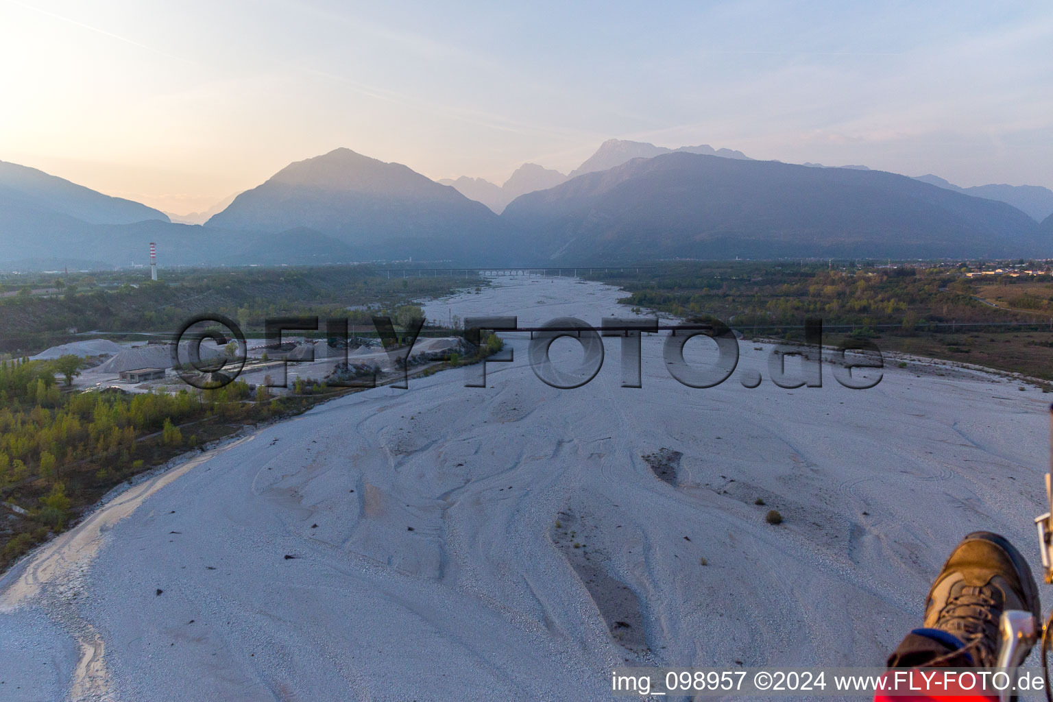 Vajont in the state Pordenone, Italy seen from above