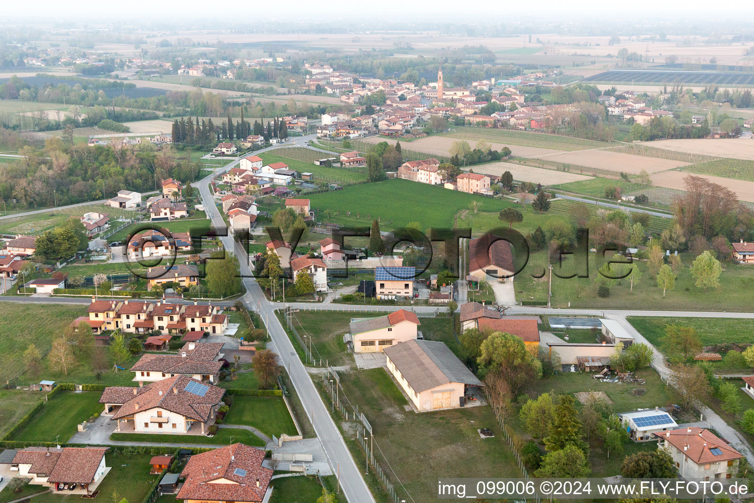 Domanins in the state Friuli Venezia Giulia, Italy out of the air