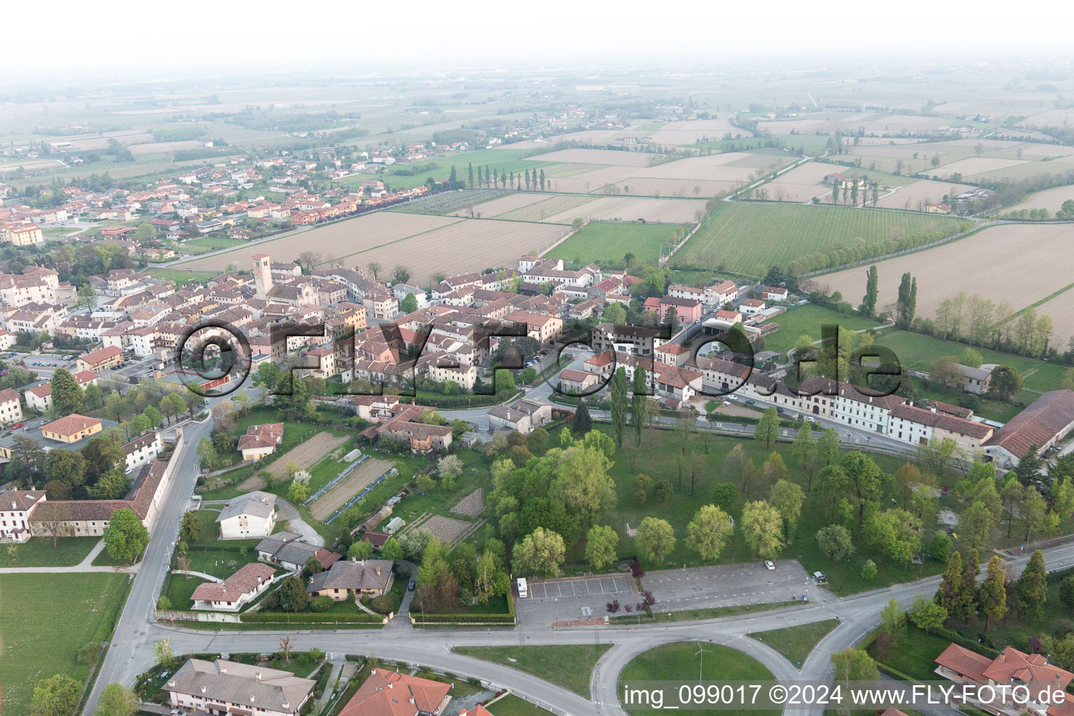 Aerial view of Bando in the state Friuli Venezia Giulia, Italy