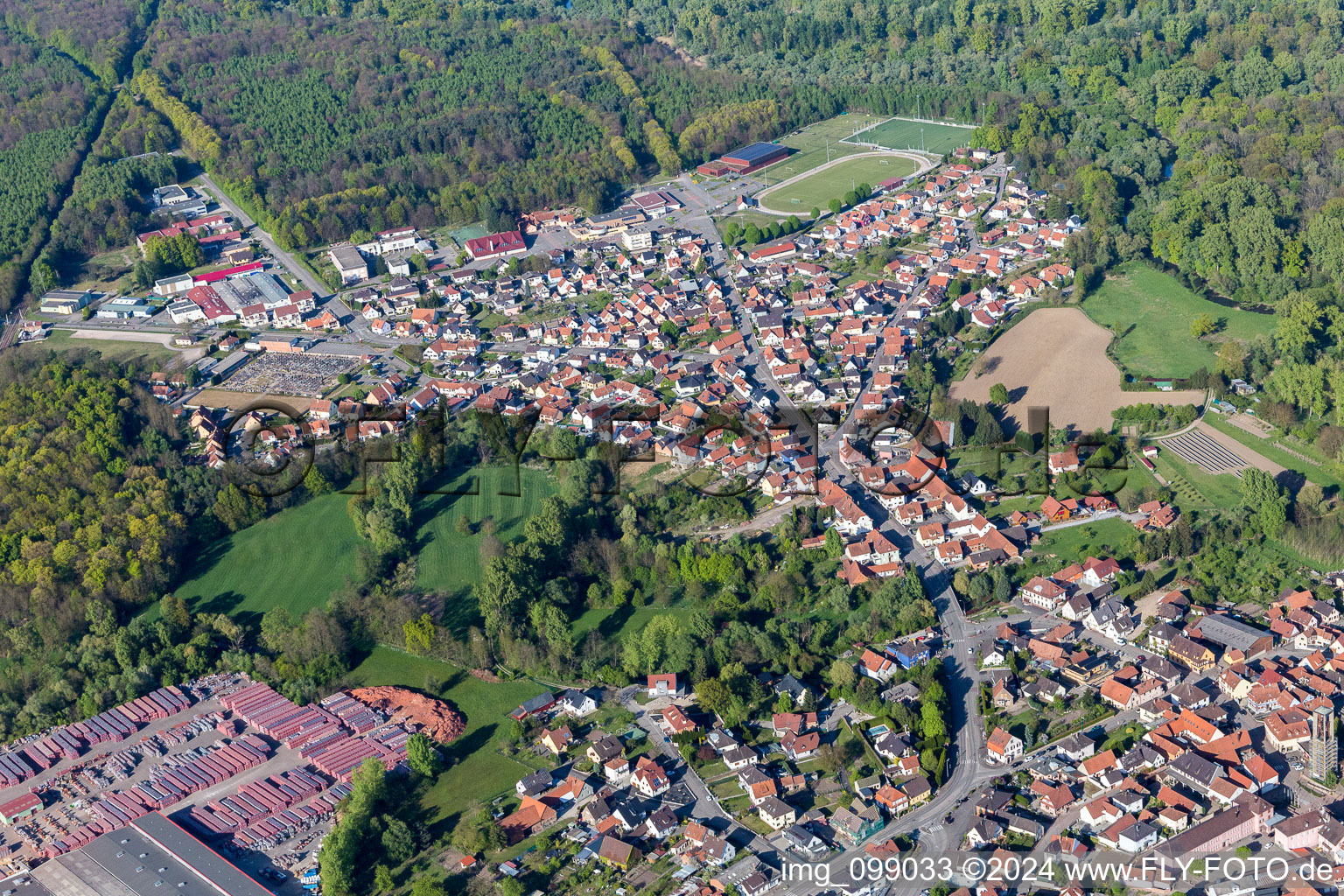 Settlement area in Seltz in Grand Est, France