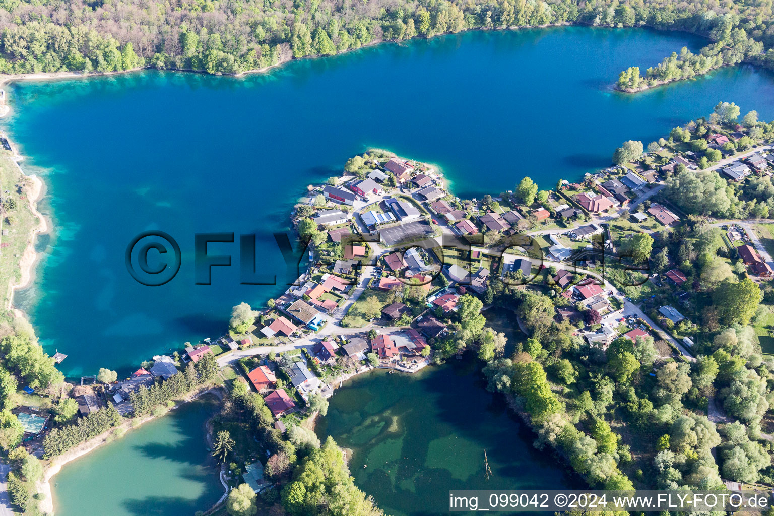 Aerial photograpy of Beinheim in the state Bas-Rhin, France