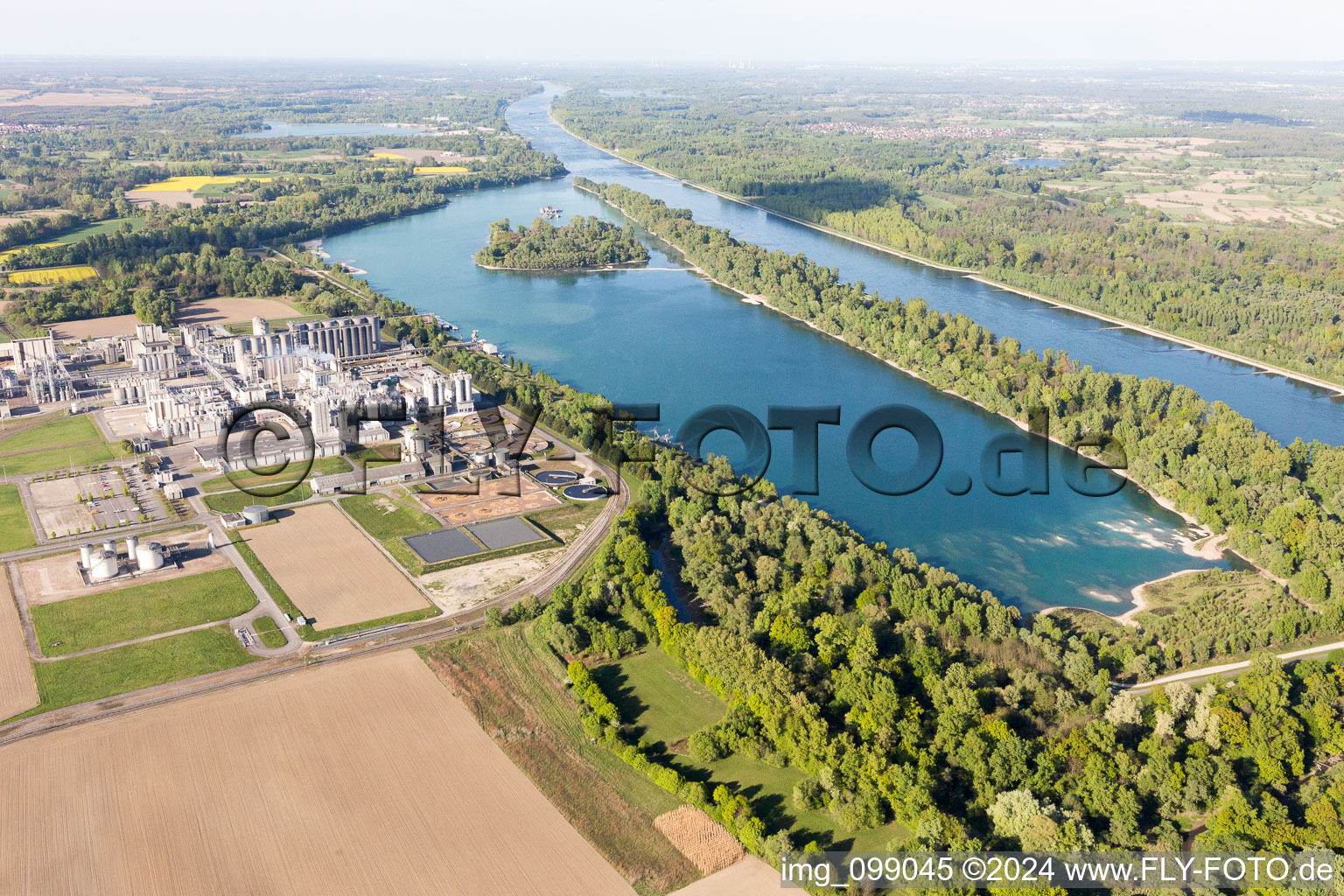 Beinheim in the state Bas-Rhin, France out of the air