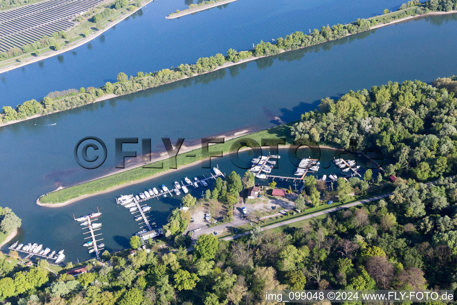 Bird's eye view of Beinheim in the state Bas-Rhin, France