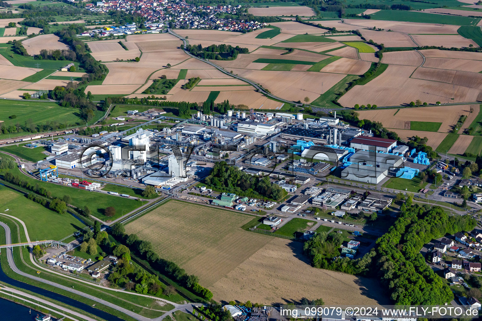 UHU Logistics Center and Dow MF Produktions GmbH & Co. Ohg in the district Greffern in Rheinmünster in the state Baden-Wuerttemberg, Germany