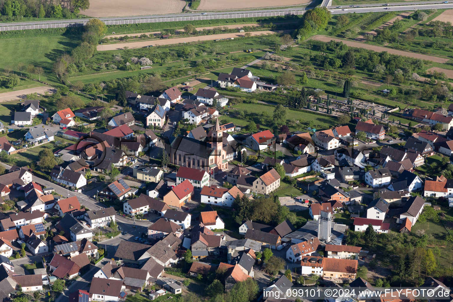 St. Cyriac in the district Unzhurst in Ottersweier in the state Baden-Wuerttemberg, Germany