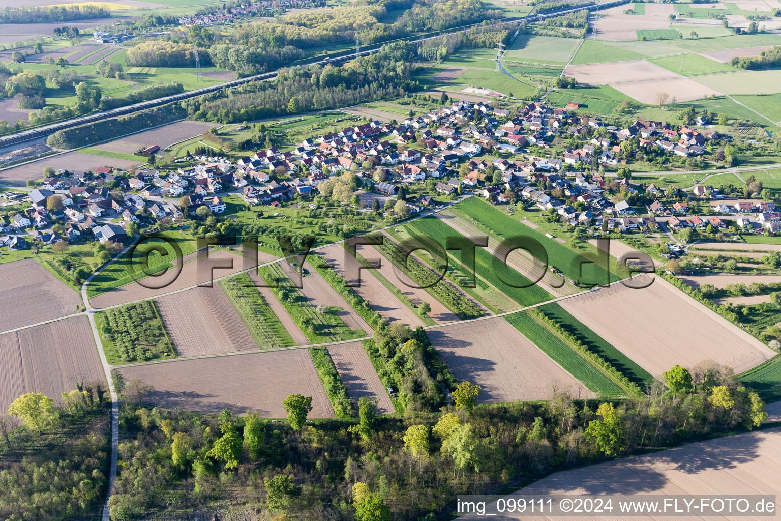 Aerial photograpy of District Balzhofen in Bühl in the state Baden-Wuerttemberg, Germany