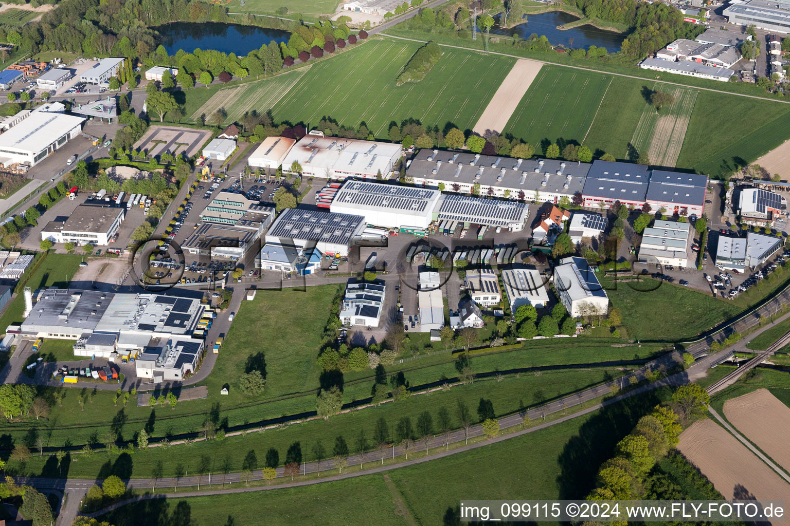 Industrial Area West in the district Vimbuch in Bühl in the state Baden-Wuerttemberg, Germany