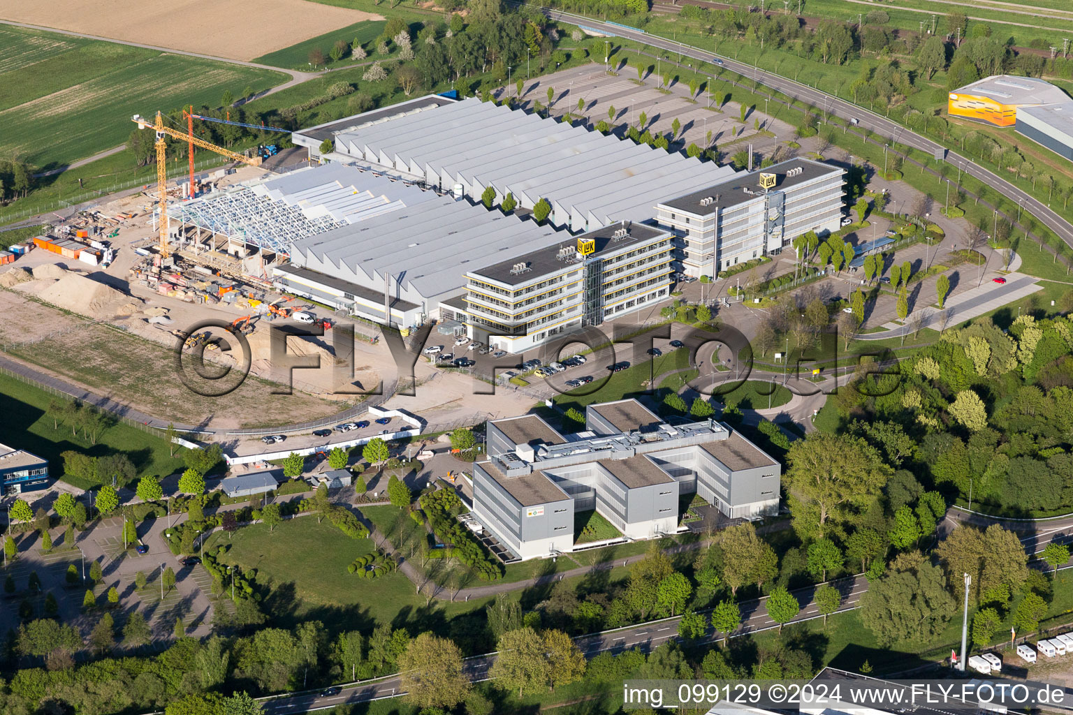 Industrial area Bußmatten Construction site LUK in Bühl in the state Baden-Wuerttemberg, Germany