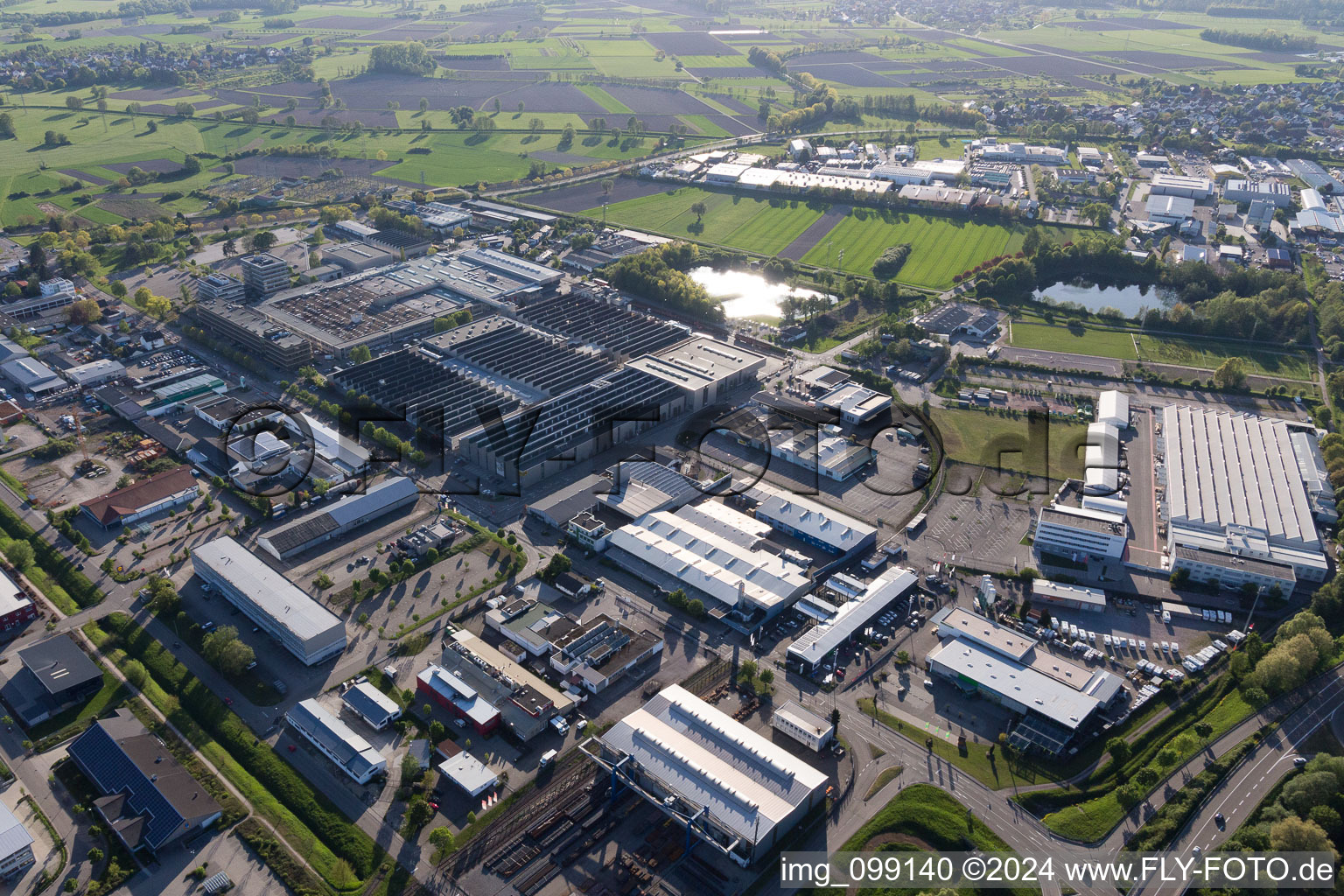 Aerial photograpy of Schaeffler Automotive in Bühl in the state Baden-Wuerttemberg, Germany