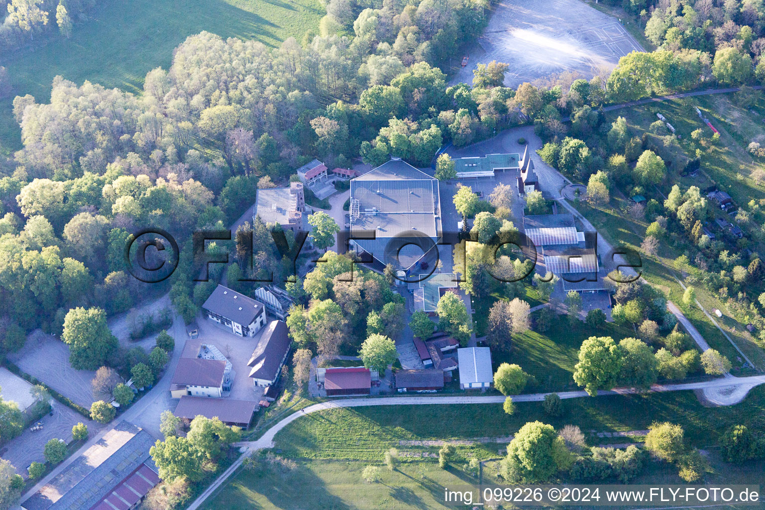 Aerial photograpy of Ötigheim in the state Baden-Wuerttemberg, Germany