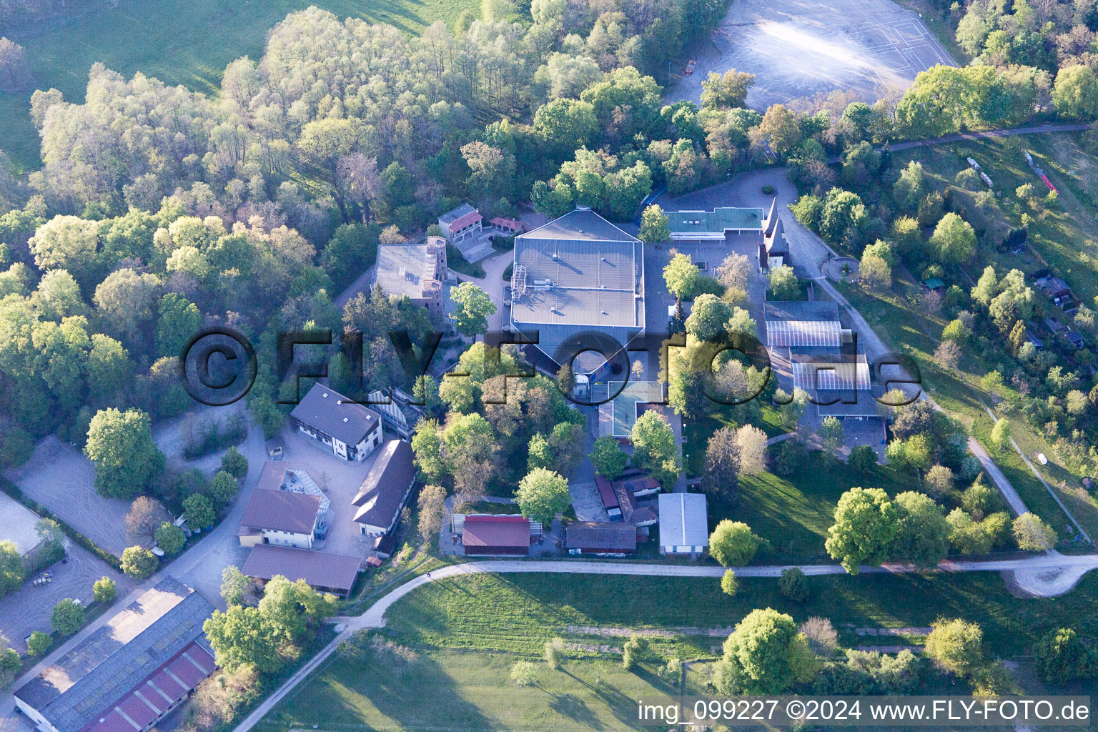 Oblique view of Ötigheim in the state Baden-Wuerttemberg, Germany