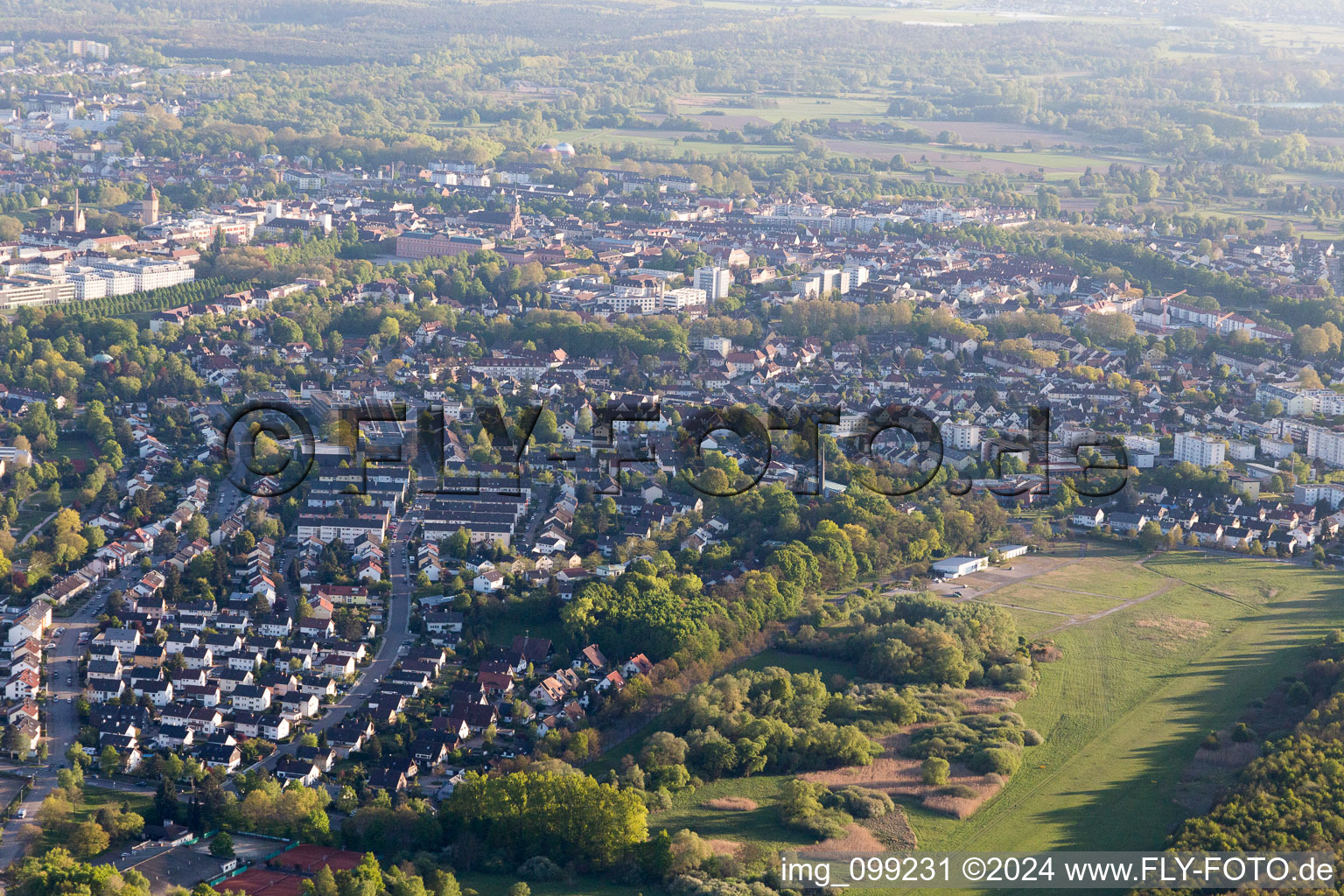 Ötigheim in the state Baden-Wuerttemberg, Germany out of the air