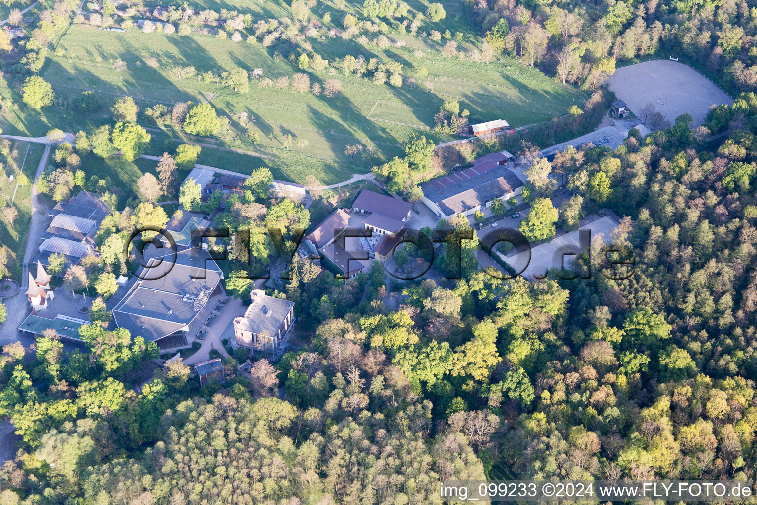 Ötigheim in the state Baden-Wuerttemberg, Germany from the plane