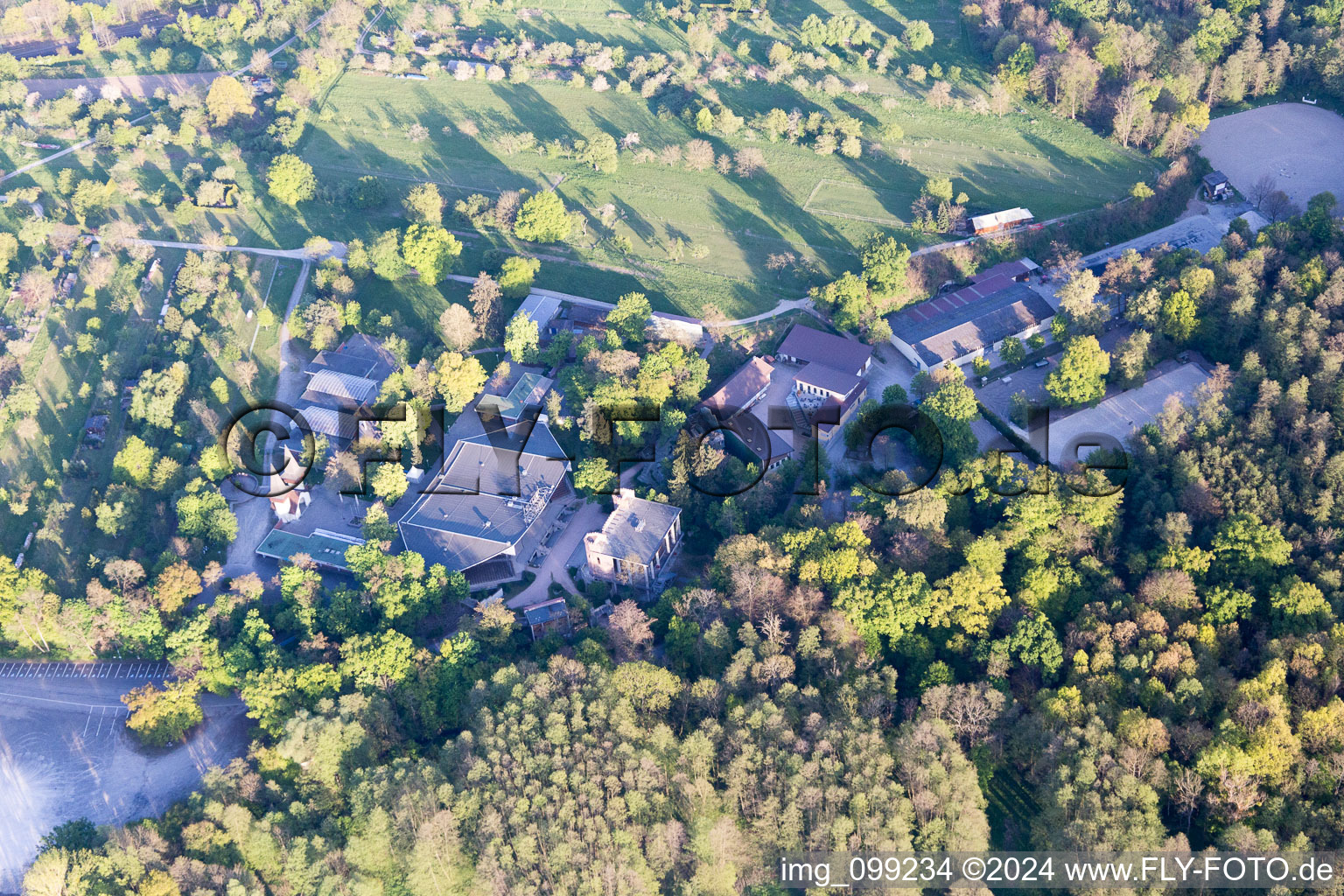 Bird's eye view of Ötigheim in the state Baden-Wuerttemberg, Germany