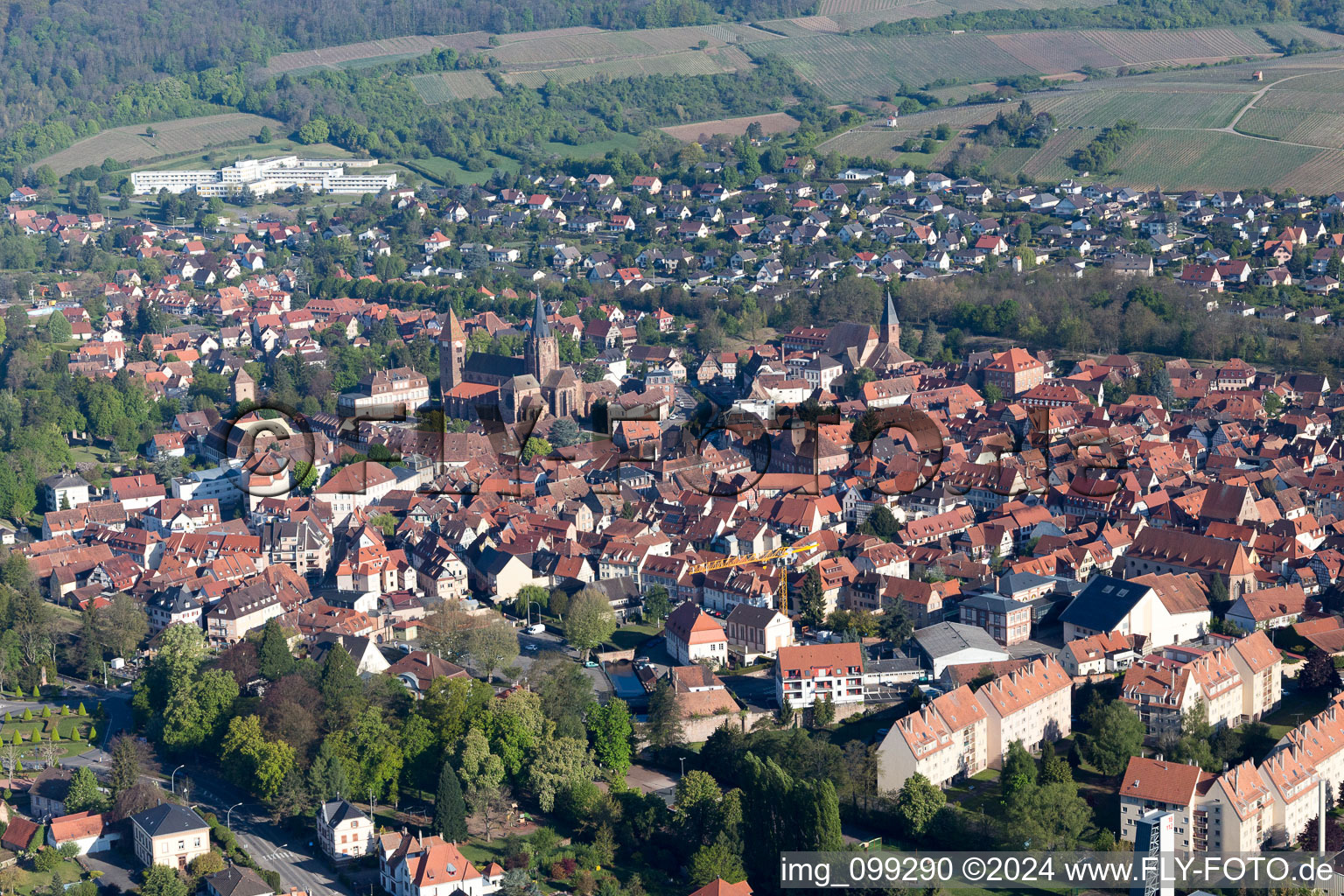 Wissembourg in the state Bas-Rhin, France out of the air