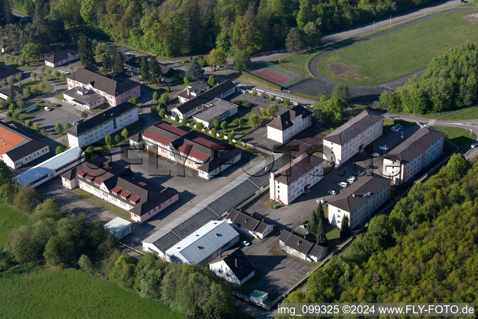 Drachenbronn-Birlenbach in the state Bas-Rhin, France viewn from the air