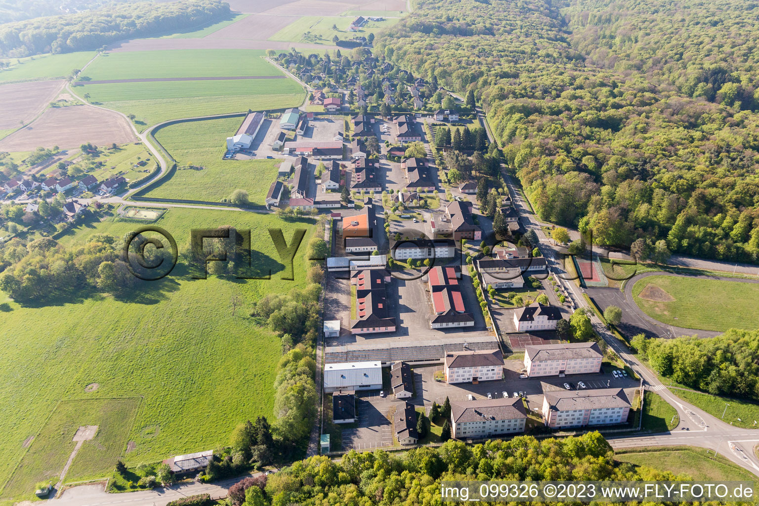 Drone recording of Drachenbronn-Birlenbach in the state Bas-Rhin, France