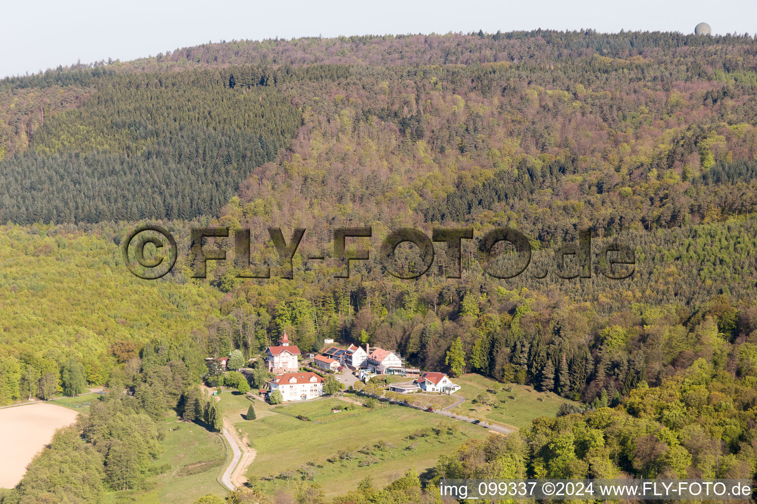 Oblique view of Lobsann in the state Bas-Rhin, France