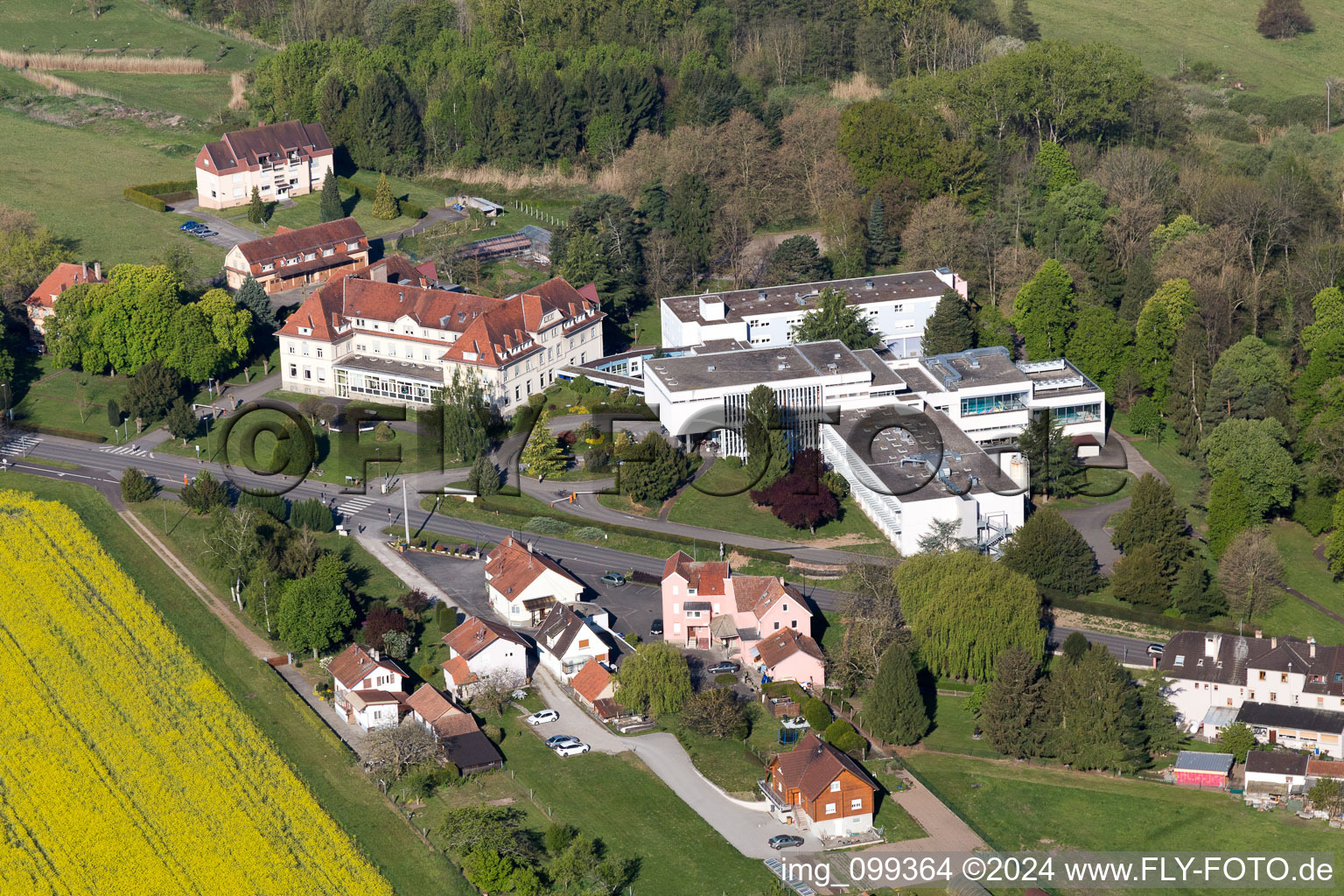 Thermal baths of Moosbronn in Morsbronn-les-Bains in the state Bas-Rhin, France