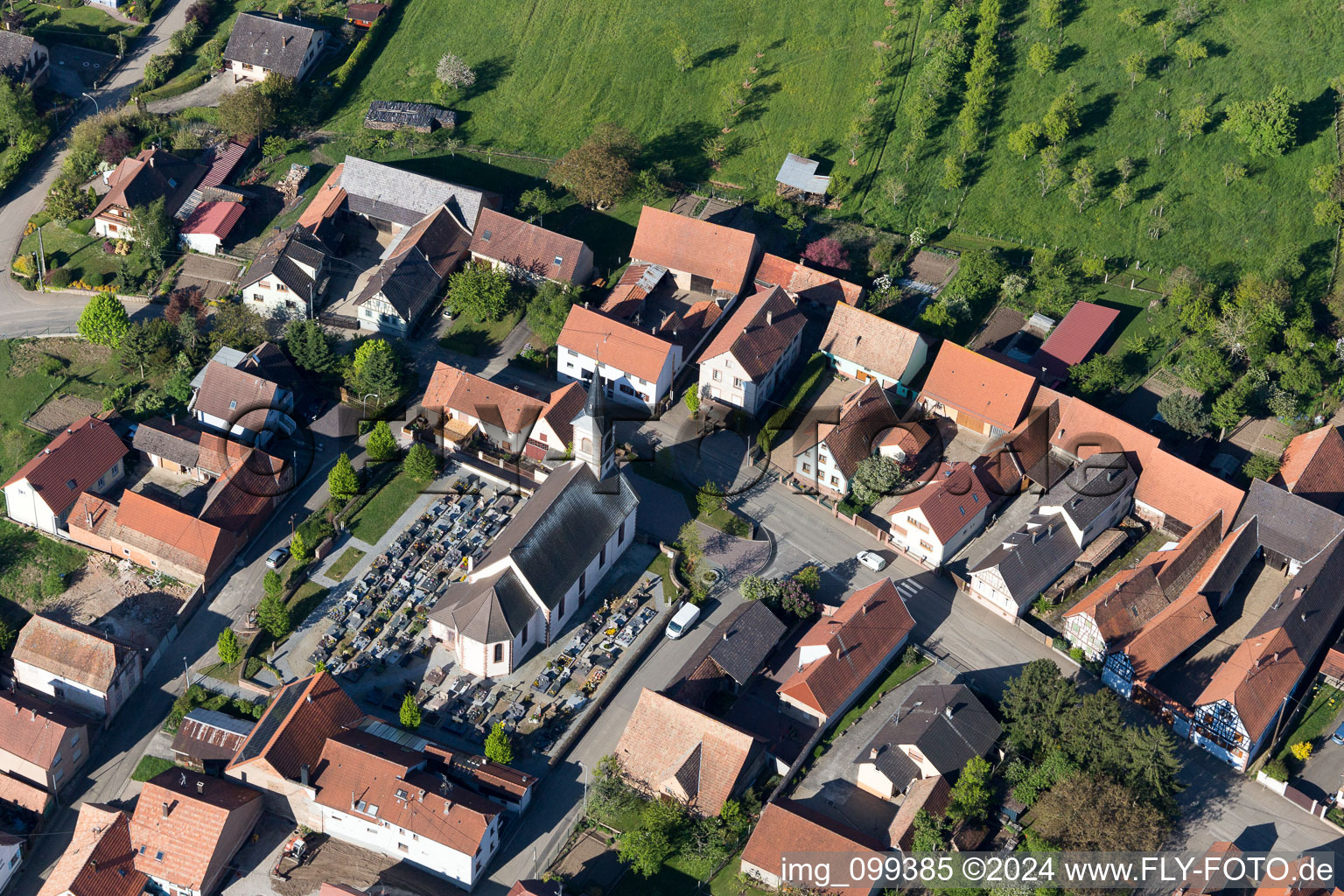 Forstheim in the state Bas-Rhin, France out of the air