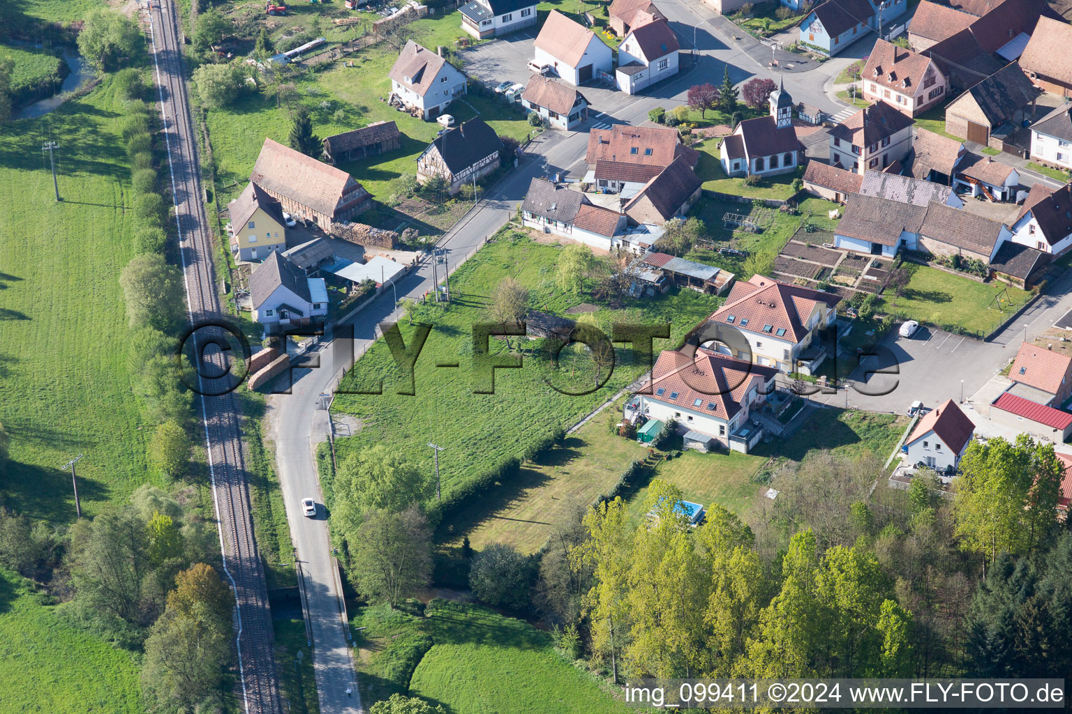 Aerial photograpy of Uttenhoffen in the state Bas-Rhin, France