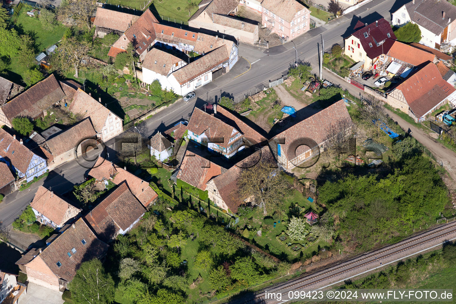 Uttenhoffen in the state Bas-Rhin, France from a drone