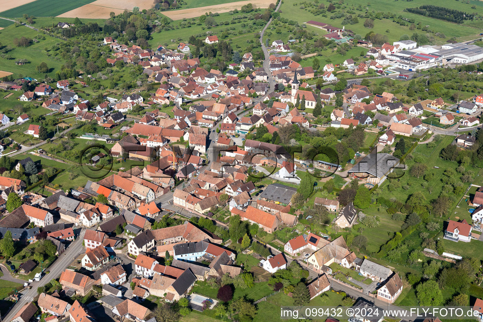 Village view in Mietesheim in Grand Est, France