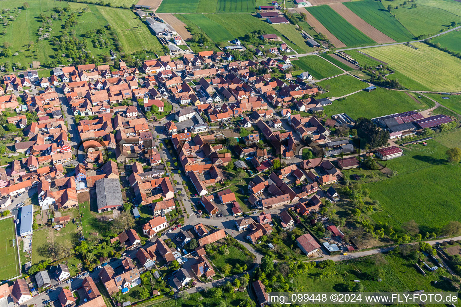 Uhrwiller in the state Bas-Rhin, France out of the air