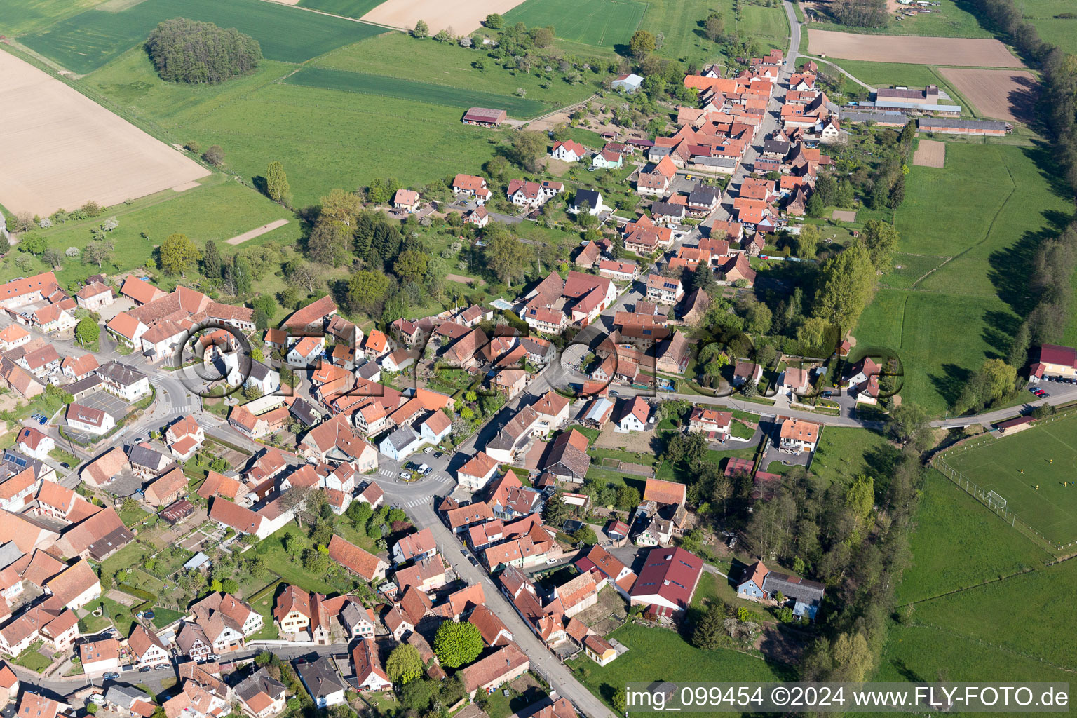 Aerial photograpy of Mulhausen in the state Bas-Rhin, France