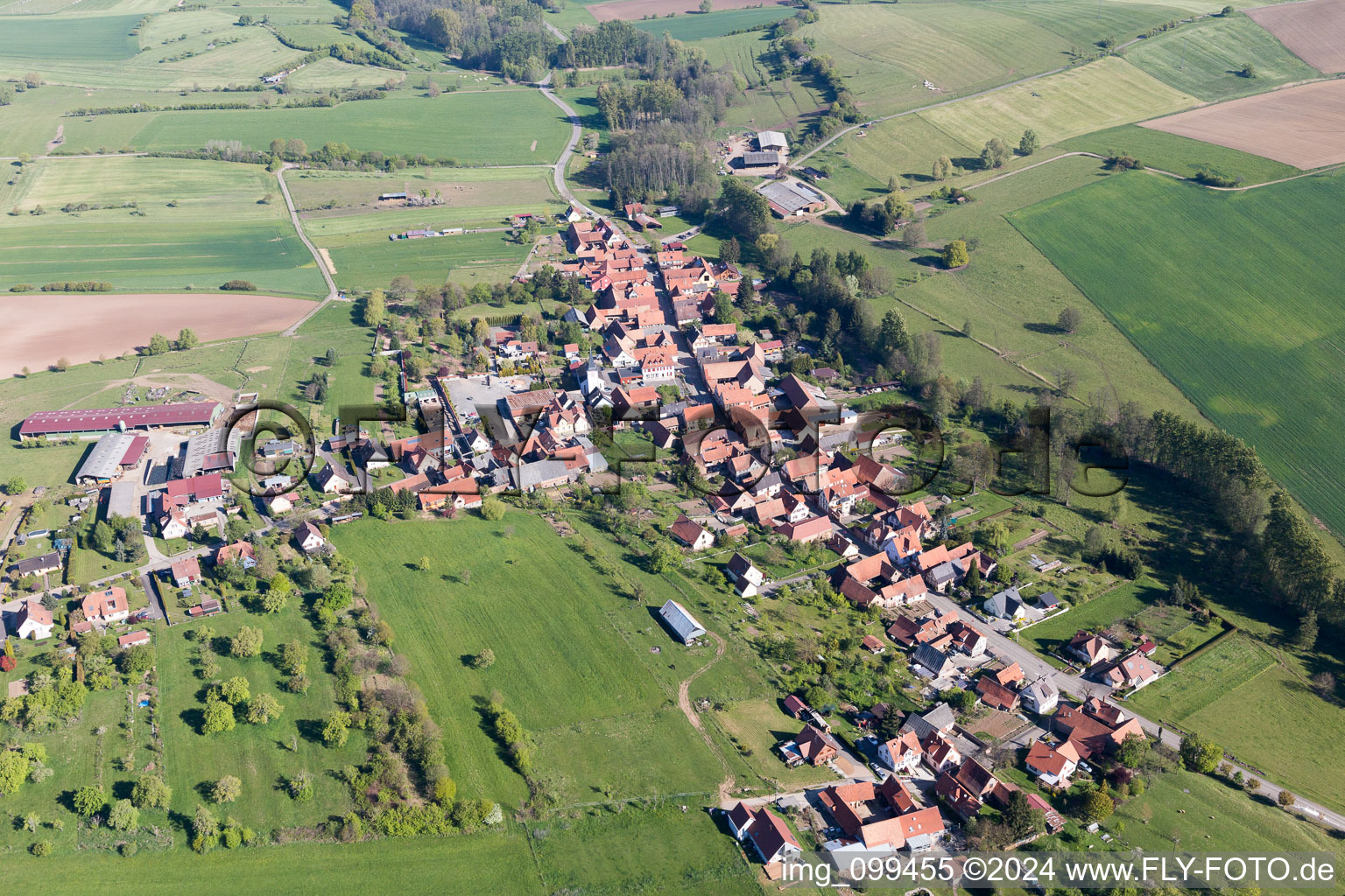 Oblique view of Mulhausen in the state Bas-Rhin, France